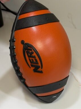 Vintage Nerf Football Weather Blitz Brown and Black Foam 2008 Hasbro